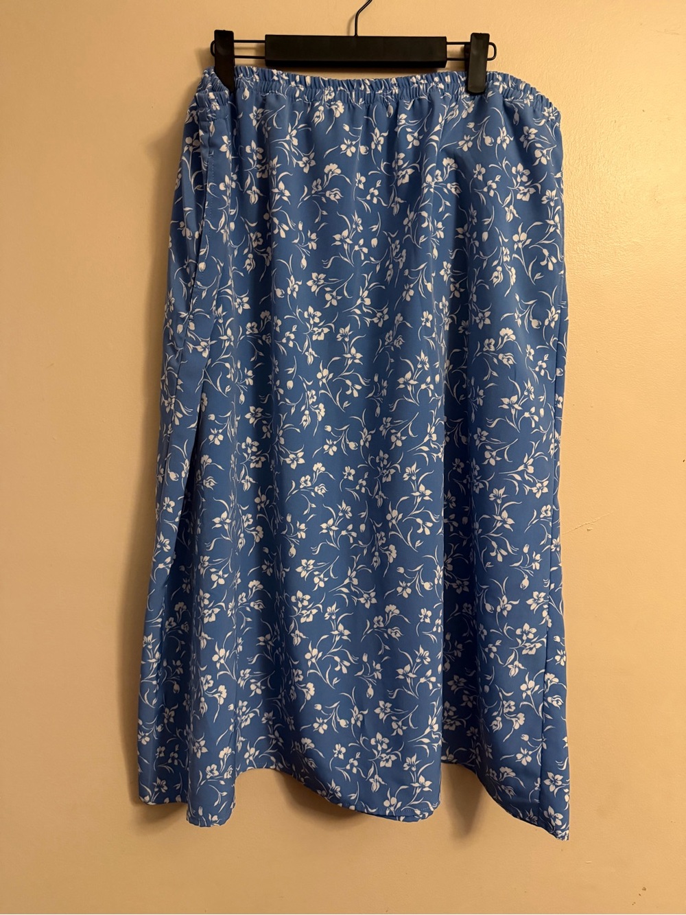 Appleseed's Blue & White Floral Midi Skirt